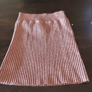 Alberta Ferretti Lurex Rib Knit Mini Skirt NWOT size 6